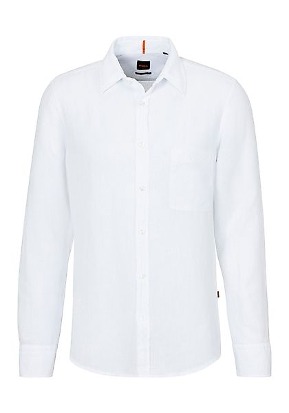 BOSS ORANGE Leinenhemd Relegant mit Markenlabel günstig online kaufen