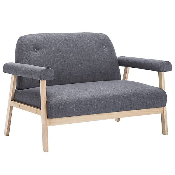 vidaXL Sofa 2-Sitzer-Sofa Stoff Dunkelgrau günstig online kaufen