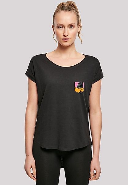F4NT4STIC T-Shirt Looney Tunes Daffy Duck Face Faux Pocket Print günstig online kaufen