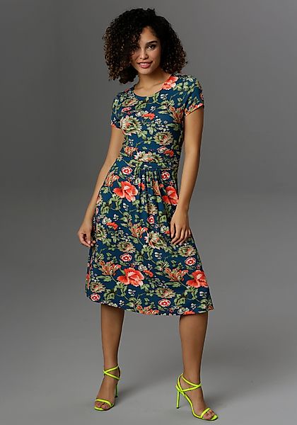 Aniston CASUAL Sommerkleid, mit farbenfrohem Blumendruck günstig online kaufen
