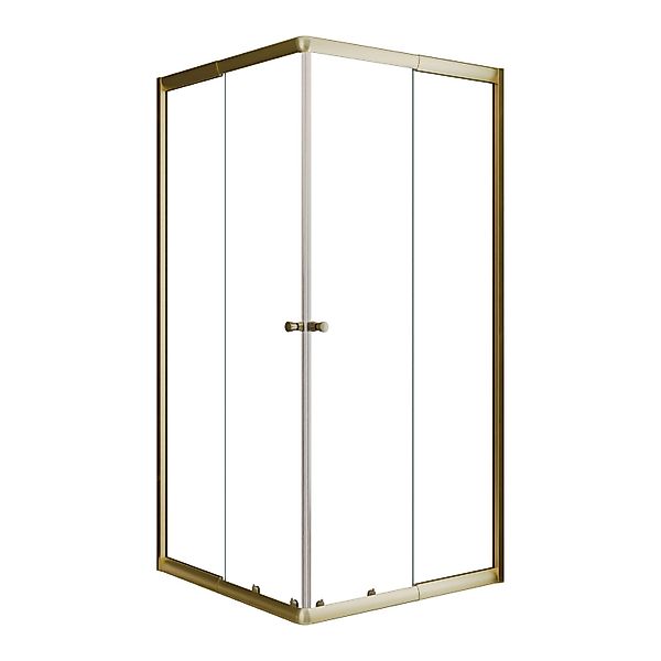 Schulte Dusche Sunny Eckeinstieg mit Schiebetüren Goldoptik Klar 180 x 75-9 günstig online kaufen