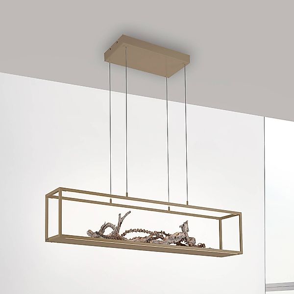 Paul Neuhaus LED-Hängelampe Contura, sandfarben, 105 cm günstig online kaufen