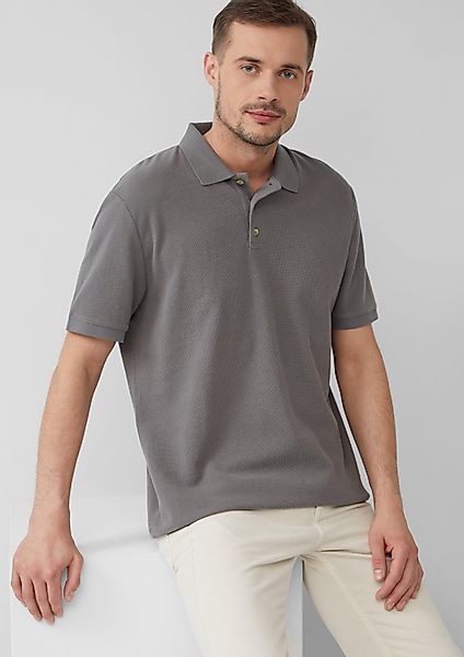 s.Oliver Kurzarmshirt Poloshirt aus Waffelpiqué günstig online kaufen