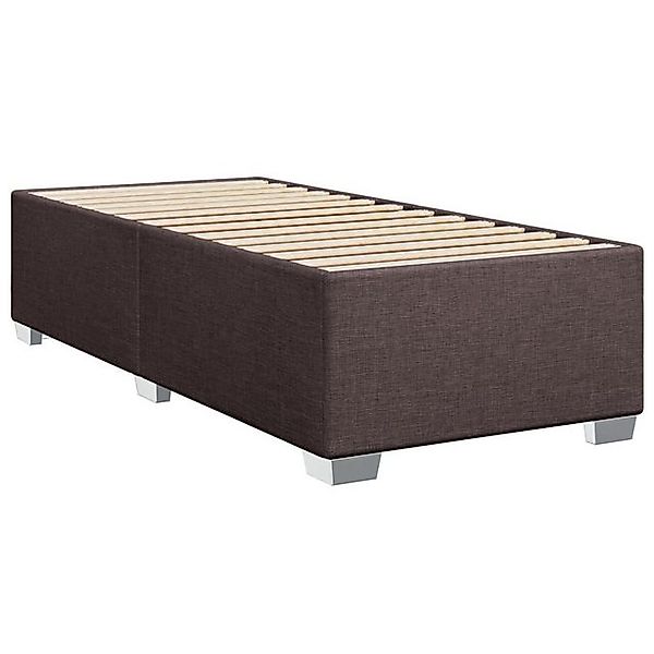 vidaXL Bett Bettgestell ohne Matratze Dunkelbraun 80x200 cm Stoff günstig online kaufen