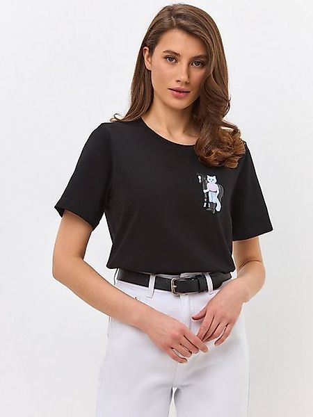 CAT by maniita lacitta Kurzarmshirt Gedrucktes T-Shirt RIDER CAT (1-tlg) mi günstig online kaufen
