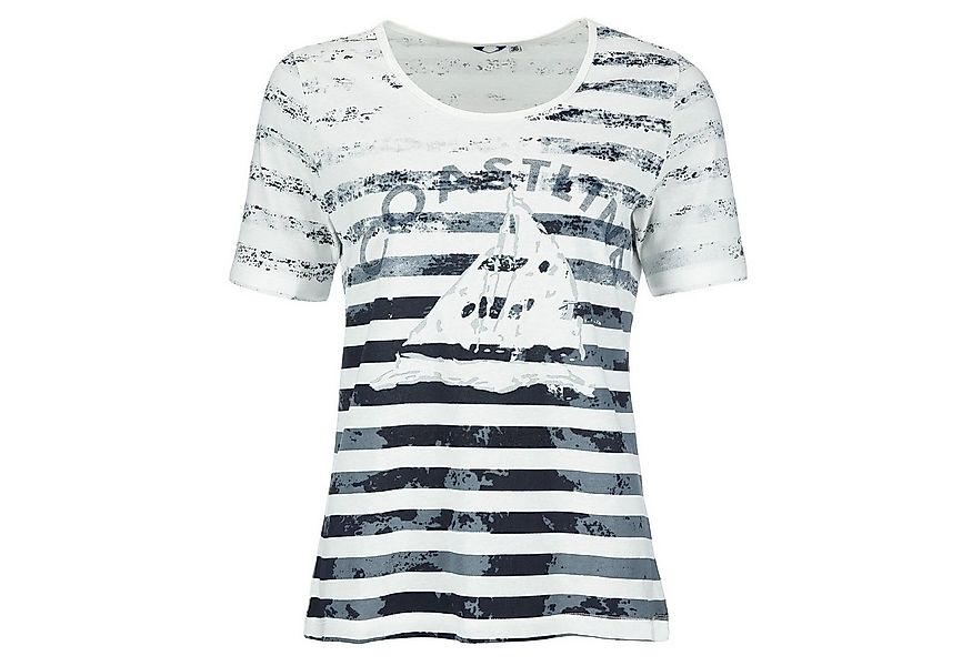 modAS Kurzarmshirt 40508 Damen T-Shirt mit Aufdruck Coastline aus Baumwolle günstig online kaufen