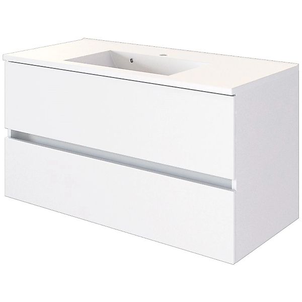 Held Möbel Einzelwaschtisch Verona 100 cm Weiß Matt mit Softclose günstig online kaufen