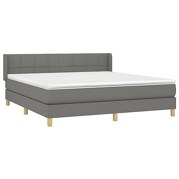 vidaXL Boxspringbett mit Matratze Dunkelgrau 160x200 cm Stoff 3130282 günstig online kaufen