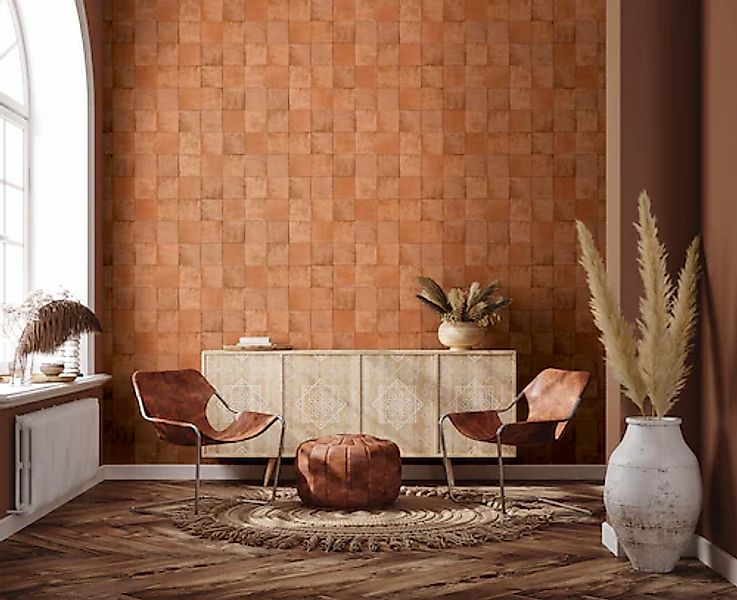 Marburg Fototapete »Tile« matt glatt moderne Tapete für Wohnzimmer Schlafzi günstig online kaufen
