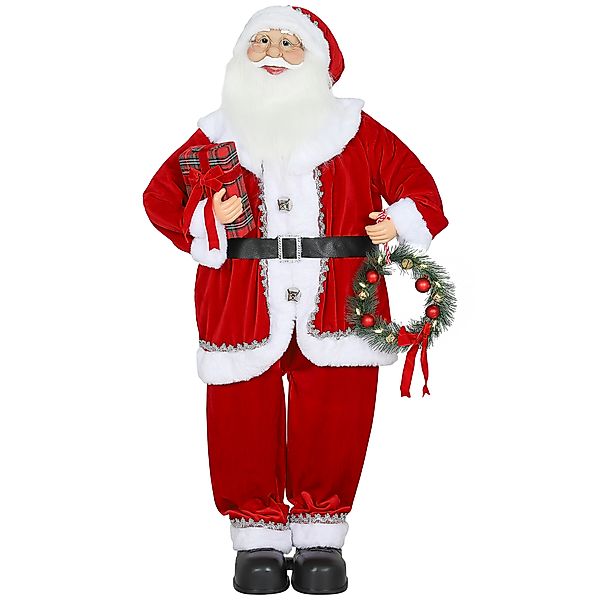 HOMCOM Weihnachtsmann 120 cm Singender Tanzender Nikolaus Dekofigur Weihnac günstig online kaufen