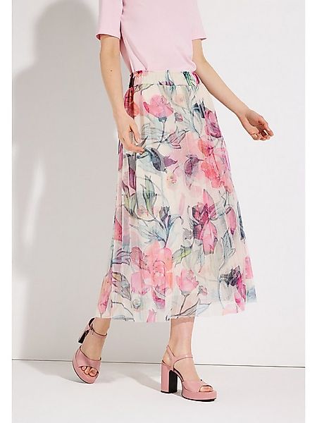 MORE&MORE Tüllrock plissierter Mesh-Schlupfrock, bedruckt günstig online kaufen