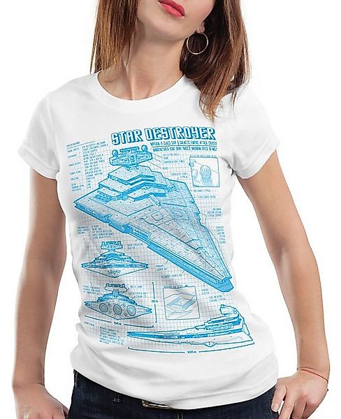 style3 T-Shirt Sternenzerstörer Blaupause raumschiff star krieg wars der st günstig online kaufen