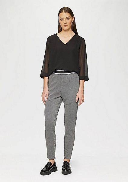 s.Oliver Chinos Hose Komfortable Leggings mit Hahnentrittmuster günstig online kaufen