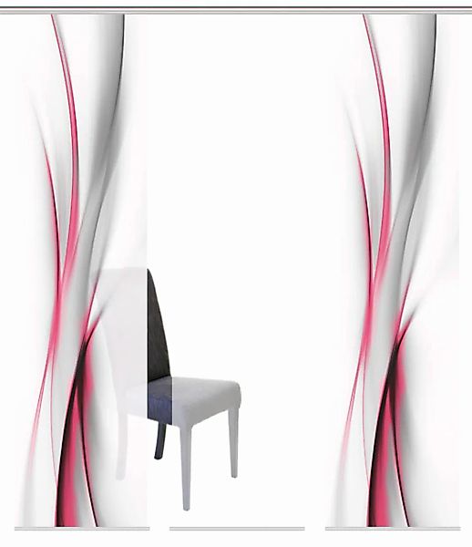 HOME WOHNIDEEN Schiebegardine "UFA" Klettband 3 Stk. tlg. HxB: 245x60, inkl günstig online kaufen