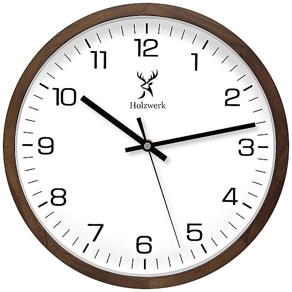 Holzwerk Wanduhr Designer Loft Holz Quarz günstig online kaufen