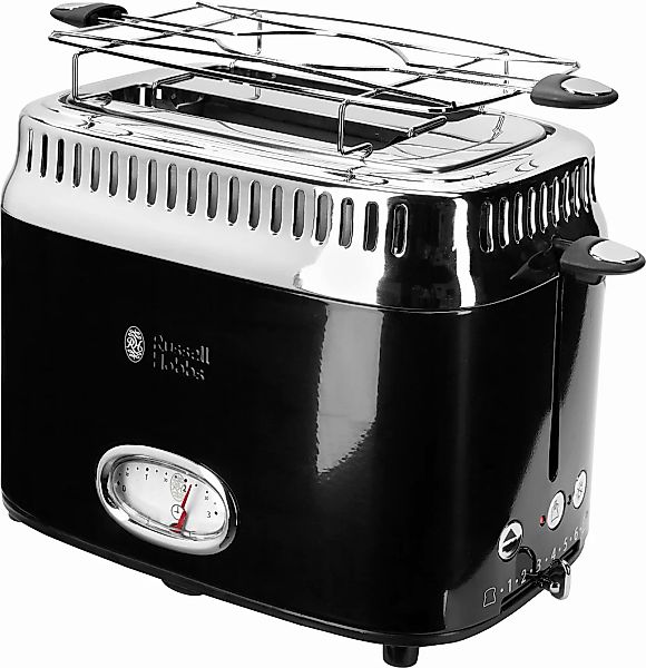 RUSSELL HOBBS Toaster "21681-56" 2 kurze Schlitze 1300 W Retro Classic Noir günstig online kaufen