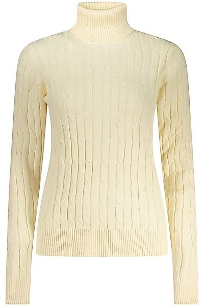 NORWAY 1963 Strickpullover Weißer Damenpullover 1963: Rollkragen & Zopfmust günstig online kaufen