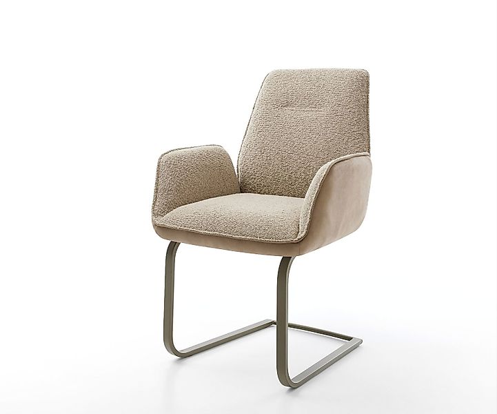 Freischwinger Zoa-Flex Materialmix Schlamm Freischwinger flach Effektfinish günstig online kaufen