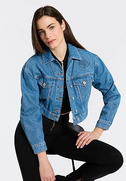 HUGO Blue Jeansjacke "Galatea" in Cropped-Länge günstig online kaufen