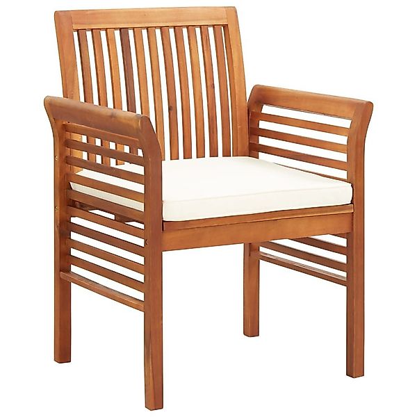Garten-essstuhl Mit Sitzpolster Akazie Massivholz günstig online kaufen