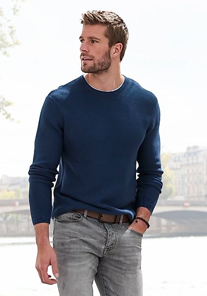 AUTHENTIC LE JOGGER Strickpullover mit Double-Layer günstig online kaufen