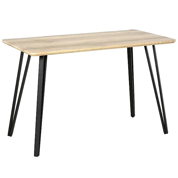 HOMCOM Esstisch mit Haarnadel-Design Küchentisch Esszimmertisch Vintage-Ind günstig online kaufen