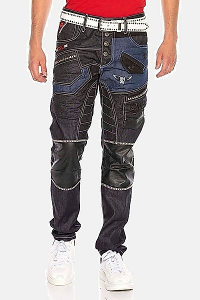 Cipo & Baxx Straight-Jeans DENIM Straight Fit-Jeans im stylischen Design, C günstig online kaufen