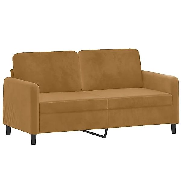 vidaXL 2-Sitzer-Sofa Braun 140 cm Samt 359449 günstig online kaufen