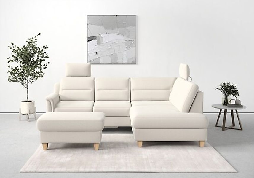 sit&more Ecksofa »Farö L-Form«, inklusive Federkern, wahlweise mit Bettfunk günstig online kaufen