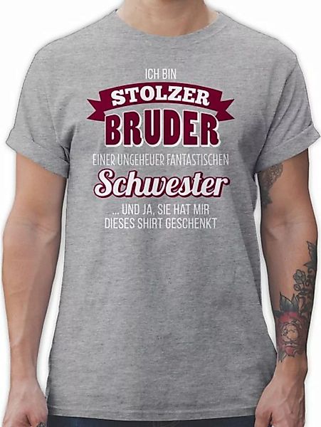 Shirtracer T-Shirt Ich bin stolzer Bruder Bruder günstig online kaufen