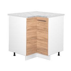 Vicco Eckunterschrank Fame-Line, Goldkraft Eiche/Weiß, 80.5 günstig online kaufen
