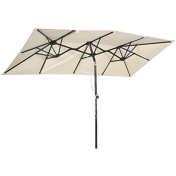 Outsunny Sonnenschirm, 150 x 295cm Gartenschirm, Doppelsonnenschirm mit ver günstig online kaufen