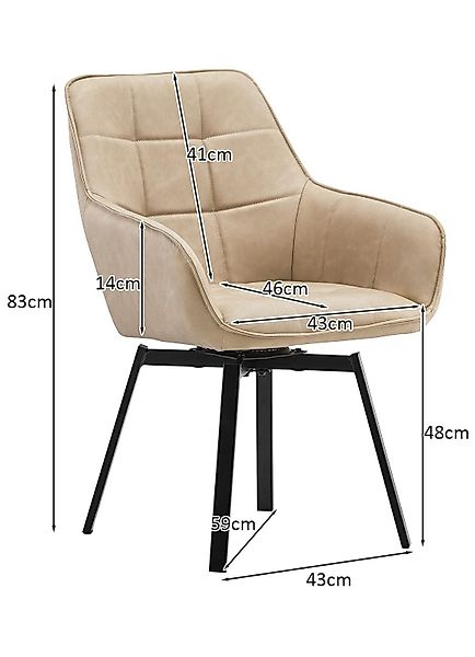 Ofcasa Esszimmerstuhl Kunstlderstuhl (2er Set, 2 günstig online kaufen