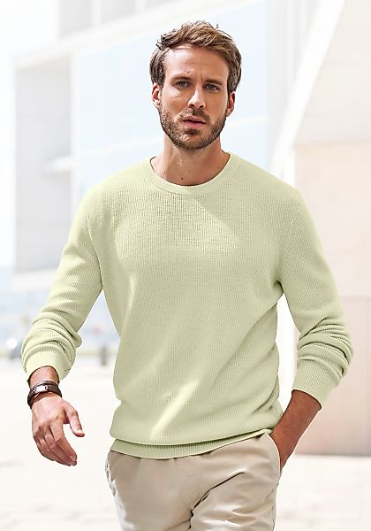 John Devin Strickpullover Pullover in modischen Farben aus Baumwollmischung günstig online kaufen