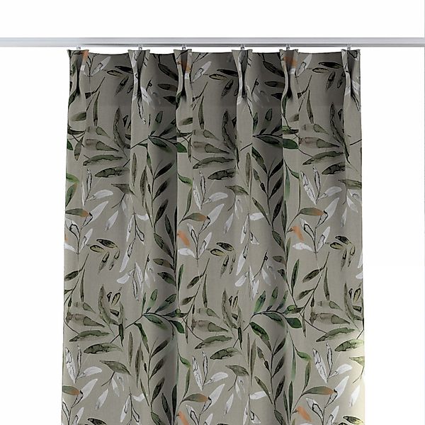 Vorhang mit flämischen 2-er Falten, grau-grün, Eden (144-23) günstig online kaufen