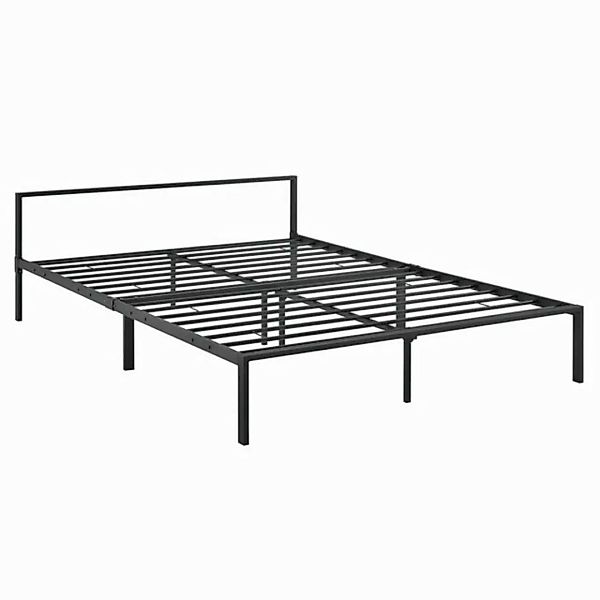 en.casa Metallbett, »Imatra« Bettgestell 140 x 200 cm Stahl Schwarz günstig online kaufen