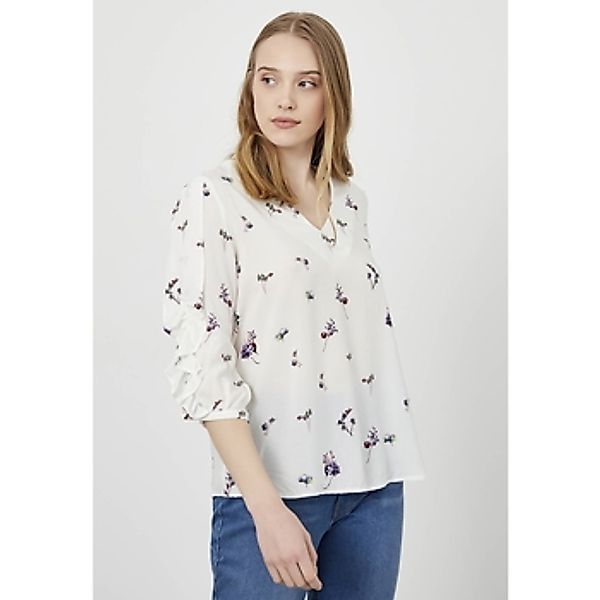 Just Like You  Blusen Bluse mit Blumenmuster und Rüschenärmeln und V-Aussch günstig online kaufen