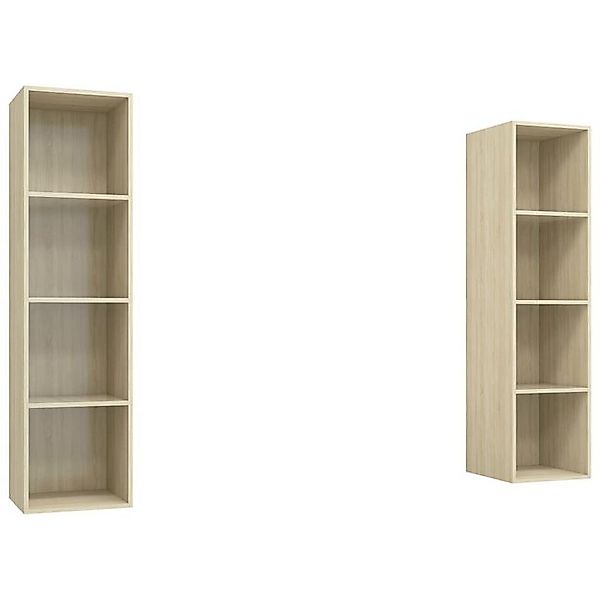 furnicato TV-Schrank TV-Wandschränke 2 Stk. Sonoma-Eiche Holzwerkstoff (1-S günstig online kaufen