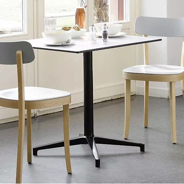 Vitra - Bistro Table Tisch rechteckig - weiß/Vollkernmaterial/Gestell basic günstig online kaufen