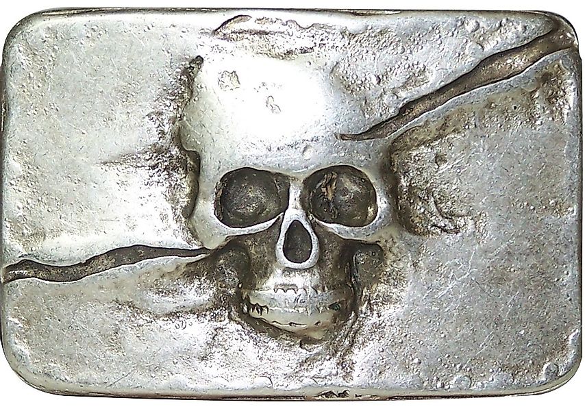 FRONHOFER Gürtelschnalle 18055 (1-St) Totenkopf Gürtelschnalle günstig online kaufen