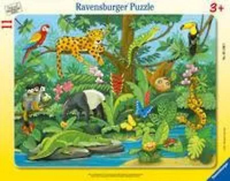 Ravensburger Puzzle Ravensburger Tiere im Regenwald 11 Teile Rahmenpuzzle, günstig online kaufen