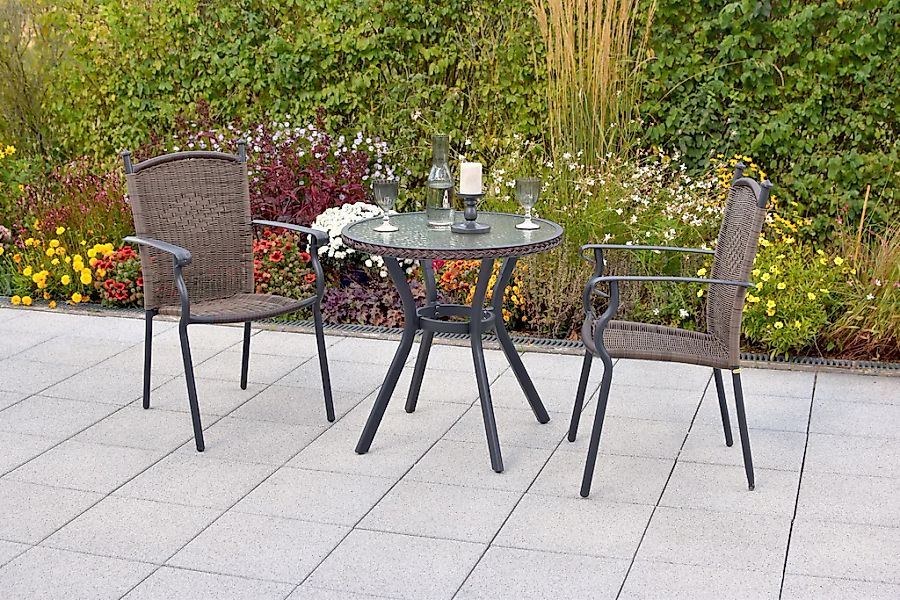 MERXX Garten-Essgruppe ""Roma"", (Set, 3 tlg., Pulverbeschichtetes Aluminiu günstig online kaufen