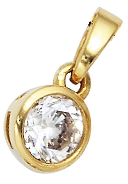 JOBO Kettenanhänger Anhänger mit Zirkonia, 925 Silber vergoldet günstig online kaufen