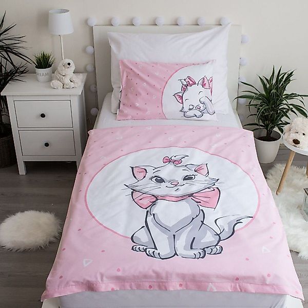 Disney Kinderbettwäsche Disney Marie Aristocats Babybettwäsche 100x135 + 40 günstig online kaufen