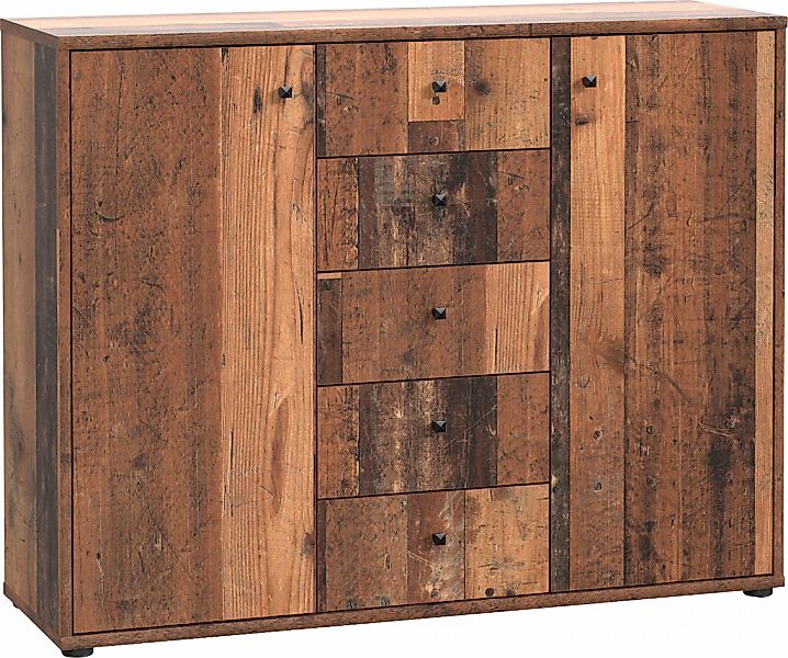 FORTE Kommode "Tempra, Kommode, 2 Türen, 5 Schubkästen, viel Stauraum" Brei günstig online kaufen