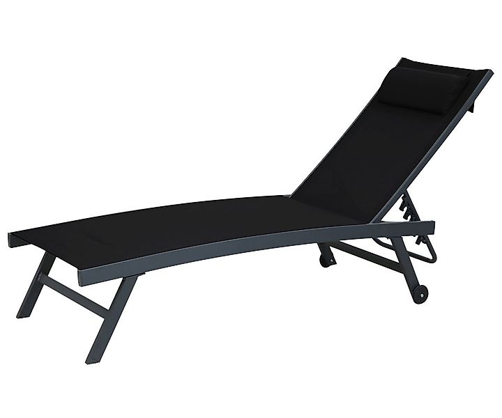 Gardissimo Rollliege Elli schwarz Gartenliege Sonnenliege Alu Aluminium mit günstig online kaufen
