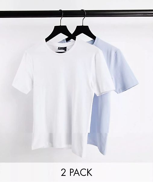 ASOS DESIGN – Muskel-T-Shirts aus Bio-Baumwolle mit Rundhalsausschnitt im 2 günstig online kaufen
