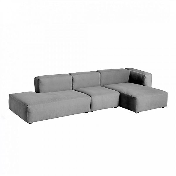 HAY - Mags Soft 3-Sitzer Sofa rechts 334x153x67cm - dunkelgrau/Naht schwarz günstig online kaufen