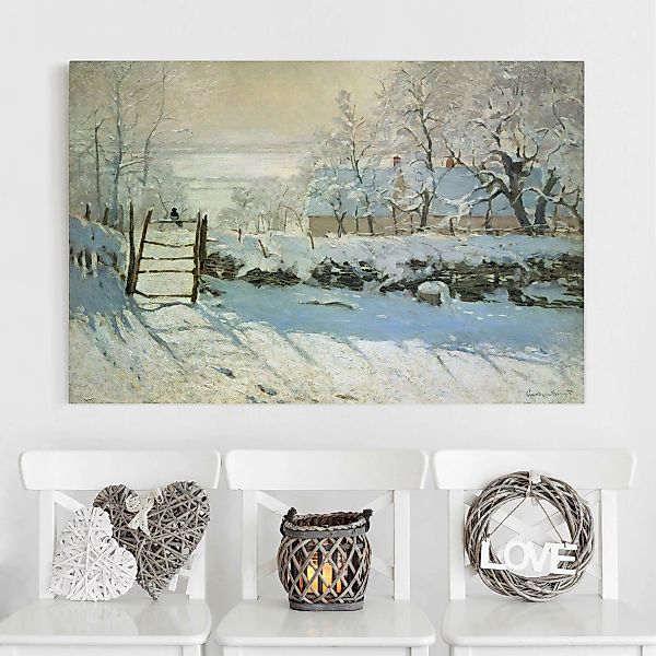 Leinwandbild Kunstdruck - Querformat Claude Monet - Die Elster günstig online kaufen