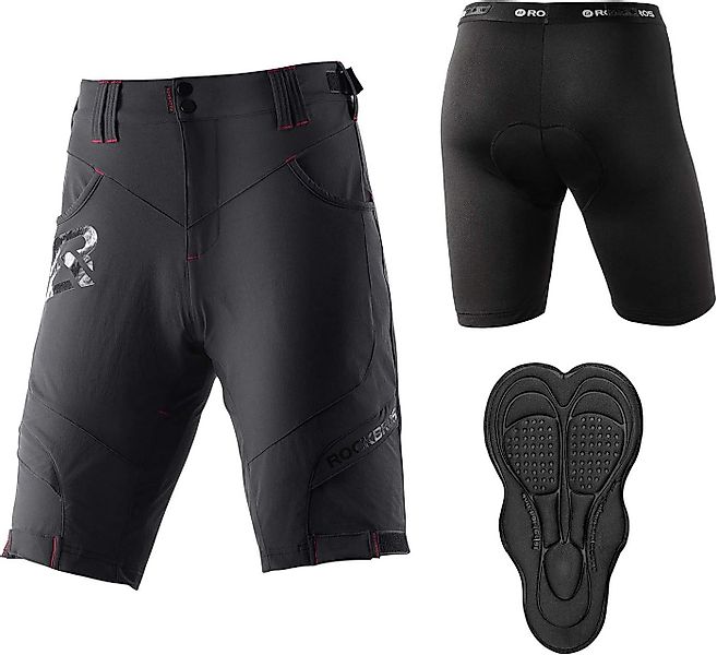 ROCKBROS Radlerhose Kurz Radlerhose Herren Fahrradhose mit Sitzpolster M-4X günstig online kaufen